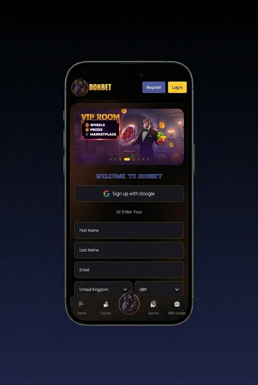 Donbet app deposit steps on iOS or Android showing payment method selection and transaction confirmation for UK users