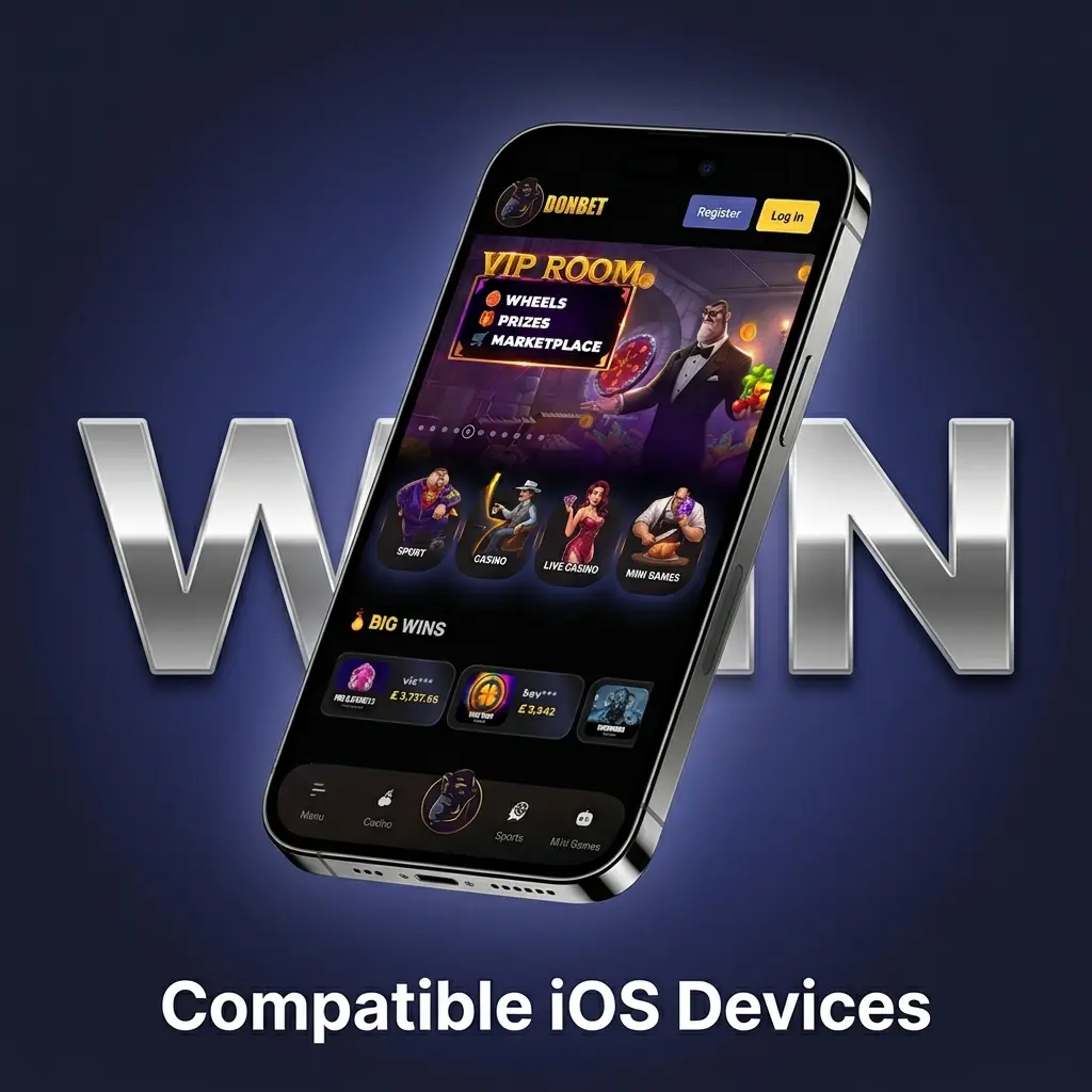 List of compatible iOS devices for Donbet app including iPhone X to 17 series and iPad Air and Pro models