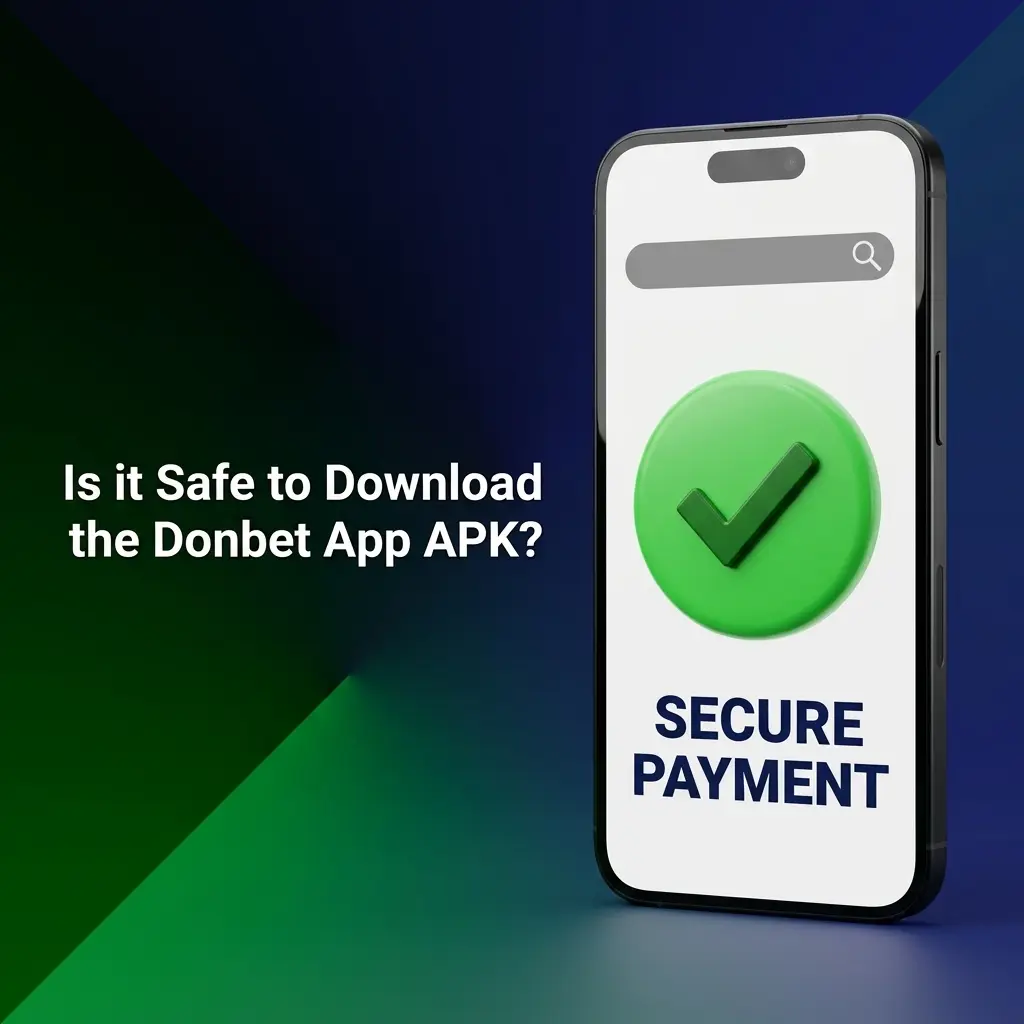 Donbet app APK download on a smartphone, secured with SSL encryption and licensed by Curaçao eGaming for safe gambling