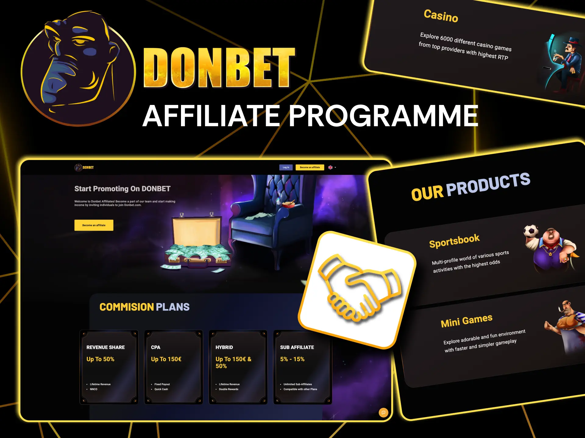 Joining Donbet affiliates grants tracking tools, banners and flexible payout cycles.