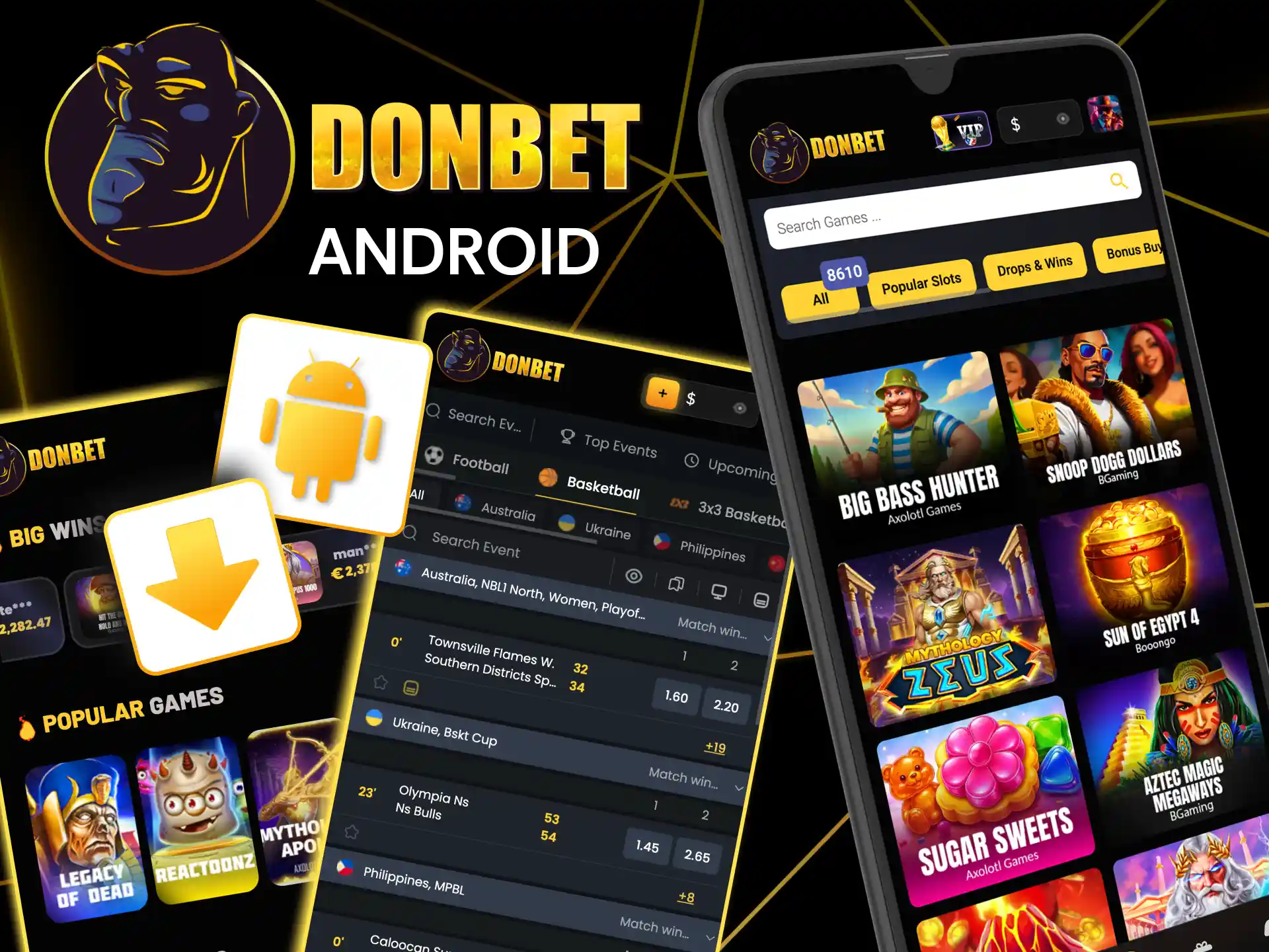 Donbet Android APK installs quickly with unknown‑sources enabled on your device.